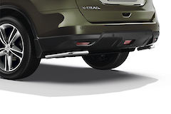 Rear styling bars - corner - stainless steel. Nissan  X-Trail T32