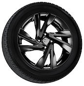 16" alloy wheel - Black (Z11) with the center cap associated (1 unit). Nissan Note E12