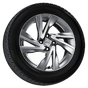 16" kevytmetallivanne - Silver, sis. keskikupin (1 kpl) Nissan Note E12