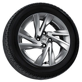 16" kevytmetallivanne - Silver, sis. keskikupin (1 kpl) Nissan Note E12