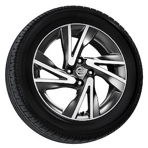 16" kevytmetallivanne - Diamond cut ja Dark Grey, sis. keskikupin (1 kpl) Nissan Note E12