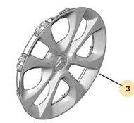 Wheel hub cap 15" Mont Blanc, 1pc