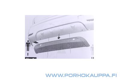 SUOJALEVY TAKAPUSKURIIN (PERUUTUSTUTKA) NISSAN QASHQAI J11
