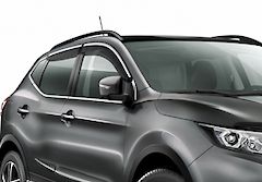 Wind deflector set for Front & rear doors. Nissan Qashqai J11