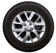 15" kevytmetallivanne - ensiasennus (1 kpl) Nissan Note E12